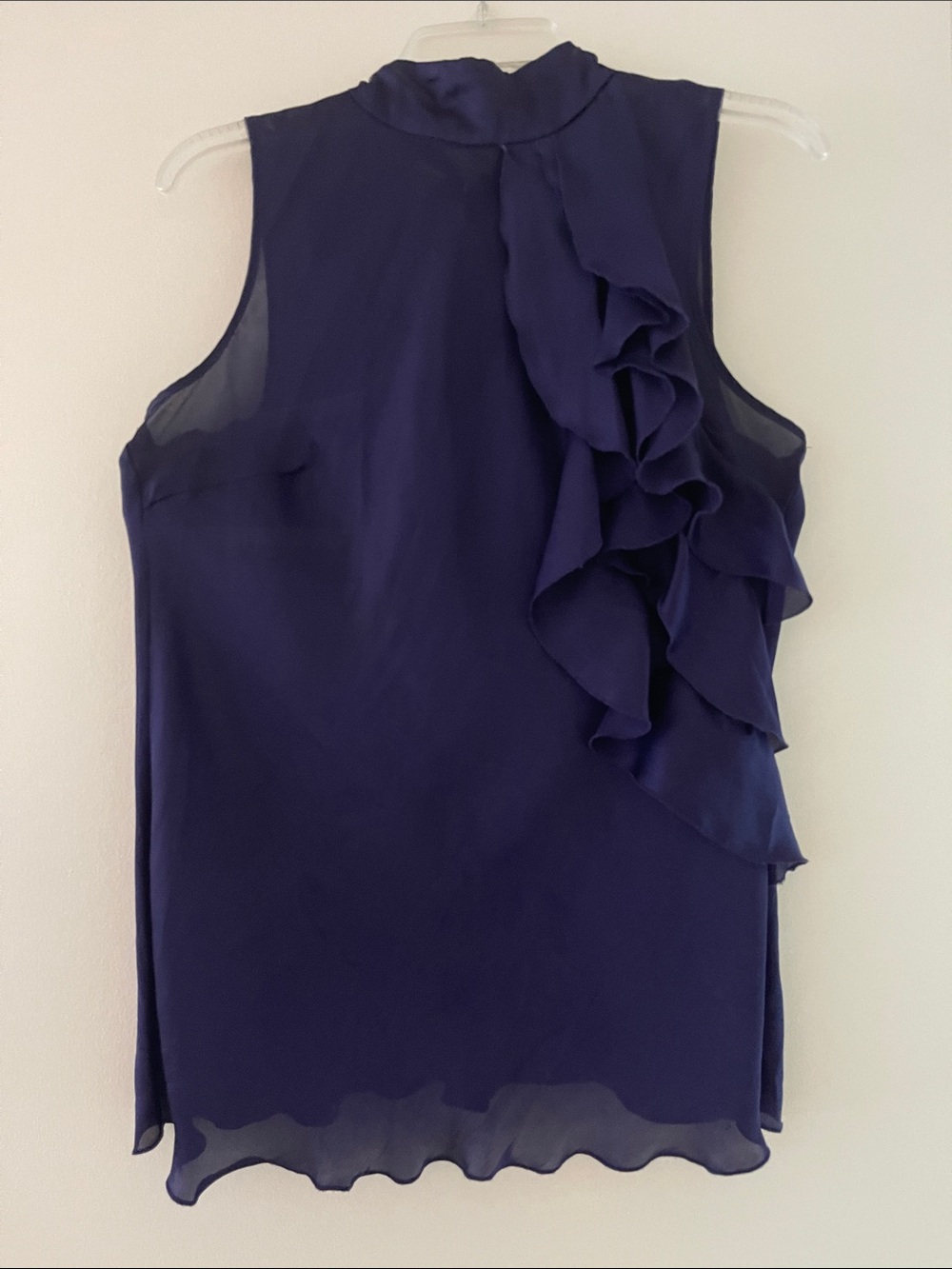 Kenar Plum Ruffle Top